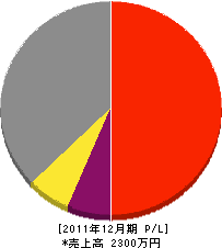 肥州塗装 損益計算書 2011年12月期 肥州塗装 損益計算書 2011年12月期
