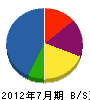 ショウリュウ 貸借対照表 2012年7月期 ショウリュウ 貸借対照表 2012年7月期