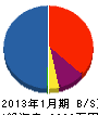 ケンエイテック 貸借対照表 2013年1月期 ケンエイテック 貸借対照表 2013年1月期