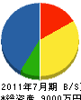 西村樹脂工事 貸借対照表 2011年7月期 西村樹脂工事 貸借対照表 2011年7月期