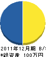 さざれ庭苑 貸借対照表 2011年12月期 さざれ庭苑 貸借対照表 2011年12月期