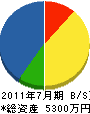 亀岡塗装工業 貸借対照表 2011年7月期 亀岡塗装工業 貸借対照表 2011年7月期