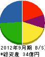 ヨコソー 貸借対照表 2012年9月期 ヨコソー 貸借対照表 2012年9月期