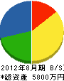 平洲 貸借対照表 2012年8月期 平洲 貸借対照表 2012年8月期