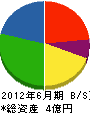 白川建設 貸借対照表 2012年6月期 白川建設 貸借対照表 2012年6月期
