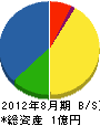 新分電気商会 貸借対照表 2012年8月期 新分電気商会 貸借対照表 2012年8月期