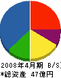 建設塗装工業 貸借対照表 2008年4月期 建設塗装工業 貸借対照表 2008年4月期