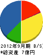 渡辺武商店 貸借対照表 2012年9月期 渡辺武商店 貸借対照表 2012年9月期