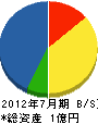 西村樹脂工事 貸借対照表 2012年7月期 西村樹脂工事 貸借対照表 2012年7月期