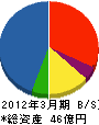 日設 貸借対照表 2012年3月期 日設 貸借対照表 2012年3月期