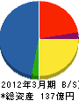 パナソニックESエンジニアリング 貸借対照表 2012年3月期 パナソニックESエンジニアリング 貸借対照表 2012年3月期