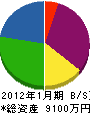 関東電気自主検査協会 貸借対照表 2012年1月期 関東電気自主検査協会 貸借対照表 2012年1月期