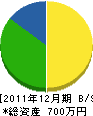 タムロトソー工業 貸借対照表 2011年12月期 タムロトソー工業 貸借対照表 2011年12月期