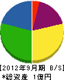 原設備 貸借対照表 2012年9月期 原設備 貸借対照表 2012年9月期