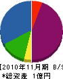 大山建設 貸借対照表 2010年11月期 大山建設 貸借対照表 2010年11月期