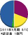 シーエー・ジャパン 貸借対照表 2011年9月期 シーエー・ジャパン 貸借対照表 2011年9月期