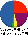 岬水道商会 貸借対照表 2013年3月期 岬水道商会 貸借対照表 2013年3月期