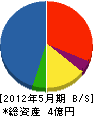 シンセイ建設 貸借対照表 2012年5月期 シンセイ建設 貸借対照表 2012年5月期