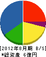 加取 貸借対照表 2012年8月期 加取 貸借対照表 2012年8月期