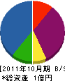 江戸川電設 貸借対照表 2011年10月期 江戸川電設 貸借対照表 2011年10月期