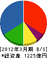 安藤建設 貸借対照表 2012年3月期 安藤建設 貸借対照表 2012年3月期