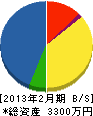きだ塗装 貸借対照表 2013年2月期 きだ塗装 貸借対照表 2013年2月期