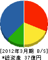 五建工業 貸借対照表 2012年3月期 五建工業 貸借対照表 2012年3月期