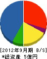 河建 貸借対照表 2012年9月期 河建 貸借対照表 2012年9月期