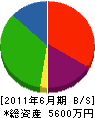 フジ建材 貸借対照表 2011年6月期 フジ建材 貸借対照表 2011年6月期
