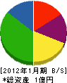 山之内組 貸借対照表 2012年1月期 山之内組 貸借対照表 2012年1月期