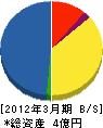 ノーミシステム 貸借対照表 2012年3月期 ノーミシステム 貸借対照表 2012年3月期