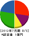 アートクリーン工業 貸借対照表 2012年7月期 アートクリーン工業 貸借対照表 2012年7月期