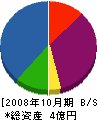 ウッドテック 貸借対照表 2008年10月期 ウッドテック 貸借対照表 2008年10月期