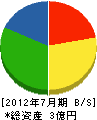佐野塗工店 貸借対照表 2012年7月期 佐野塗工店 貸借対照表 2012年7月期