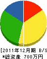 玉置建築 貸借対照表 2011年12月期 玉置建築 貸借対照表 2011年12月期