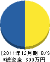 香芝辻電器商会 貸借対照表 2011年12月期 香芝辻電器商会 貸借対照表 2011年12月期