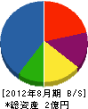 大塚建築設備 貸借対照表 2012年8月期 大塚建築設備 貸借対照表 2012年8月期