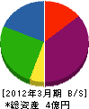 藤沼電気 貸借対照表 2012年3月期 藤沼電気 貸借対照表 2012年3月期