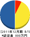 大和造園 貸借対照表 2011年12月期 大和造園 貸借対照表 2011年12月期