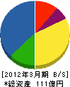 ダイケングループ 貸借対照表 2012年3月期 ダイケングループ 貸借対照表 2012年3月期