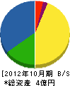 鉄電塗装 貸借対照表 2012年10月期 鉄電塗装 貸借対照表 2012年10月期
