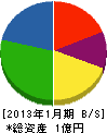 山之内組 貸借対照表 2013年1月期 山之内組 貸借対照表 2013年1月期