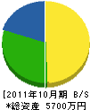 飯田庭園 貸借対照表 2011年10月期 飯田庭園 貸借対照表 2011年10月期