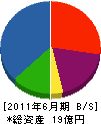 七保 貸借対照表 2011年6月期 七保 貸借対照表 2011年6月期