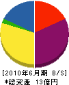 東海工業 貸借対照表 2010年6月期 東海工業 貸借対照表 2010年6月期