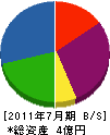 八洲 貸借対照表 2011年7月期 八洲 貸借対照表 2011年7月期