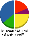 東西産業貿易 貸借対照表 2012年9月期 東西産業貿易 貸借対照表 2012年9月期