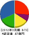 日本ビルコン 貸借対照表 2012年3月期 日本ビルコン 貸借対照表 2012年3月期