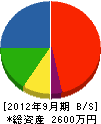 スター塗装工業 貸借対照表 2012年9月期 スター塗装工業 貸借対照表 2012年9月期