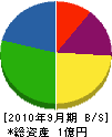 大成産業 貸借対照表 2010年9月期 大成産業 貸借対照表 2010年9月期